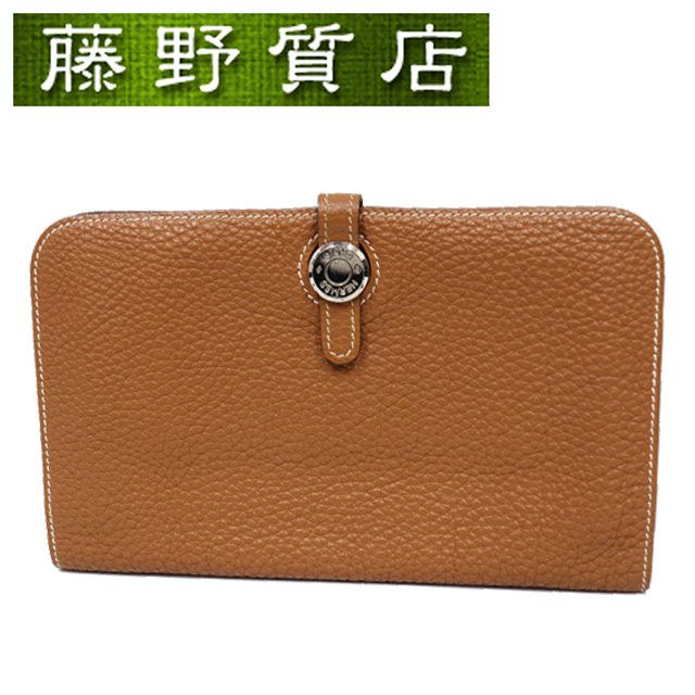 HERMES トリヨンGM 長財布 革 ブラックゴールド金具 財布
