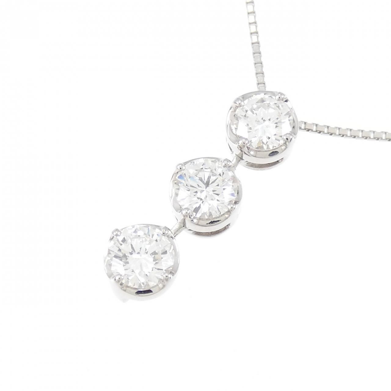 新品】PT900/PT850 2WAY ダイヤモンド ネックレス 1.070CT G SI1 VG  