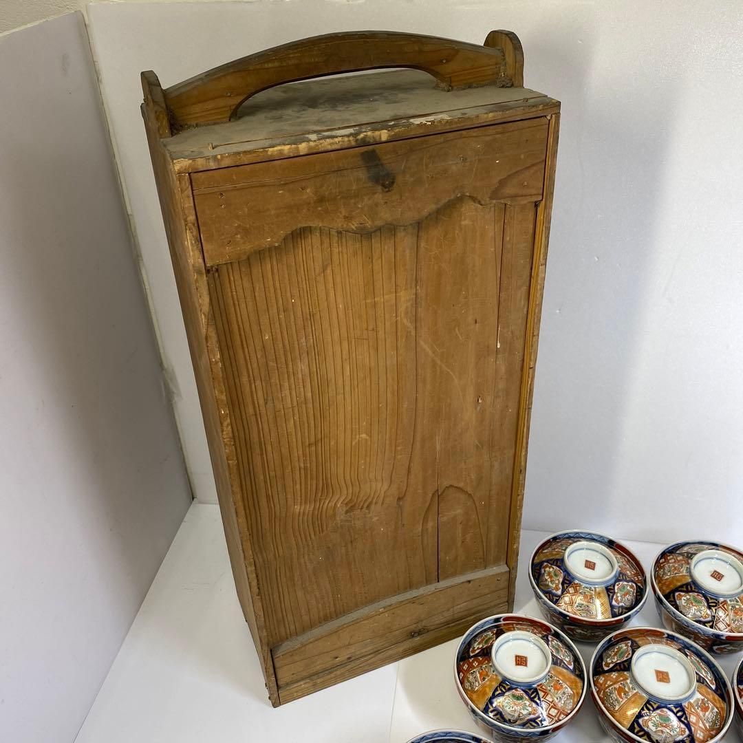 染錦蓋茶碗10客木 身直径11.8㎝