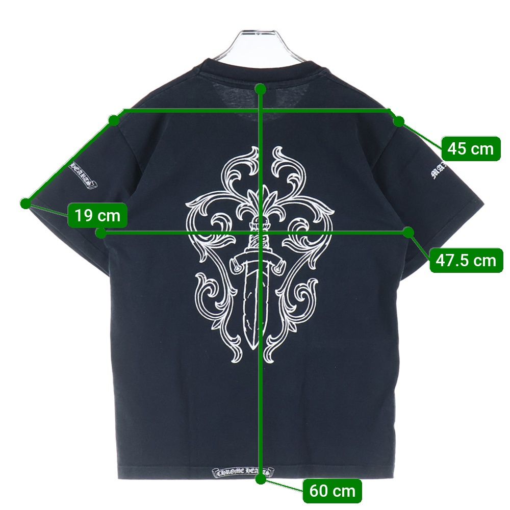 USA製 CHROME HEARTS クロムハーツ スモールダガーTシャツ XL CHROME HEARTS(クロムハーツ) OLD オールドモデル バックホースシュー