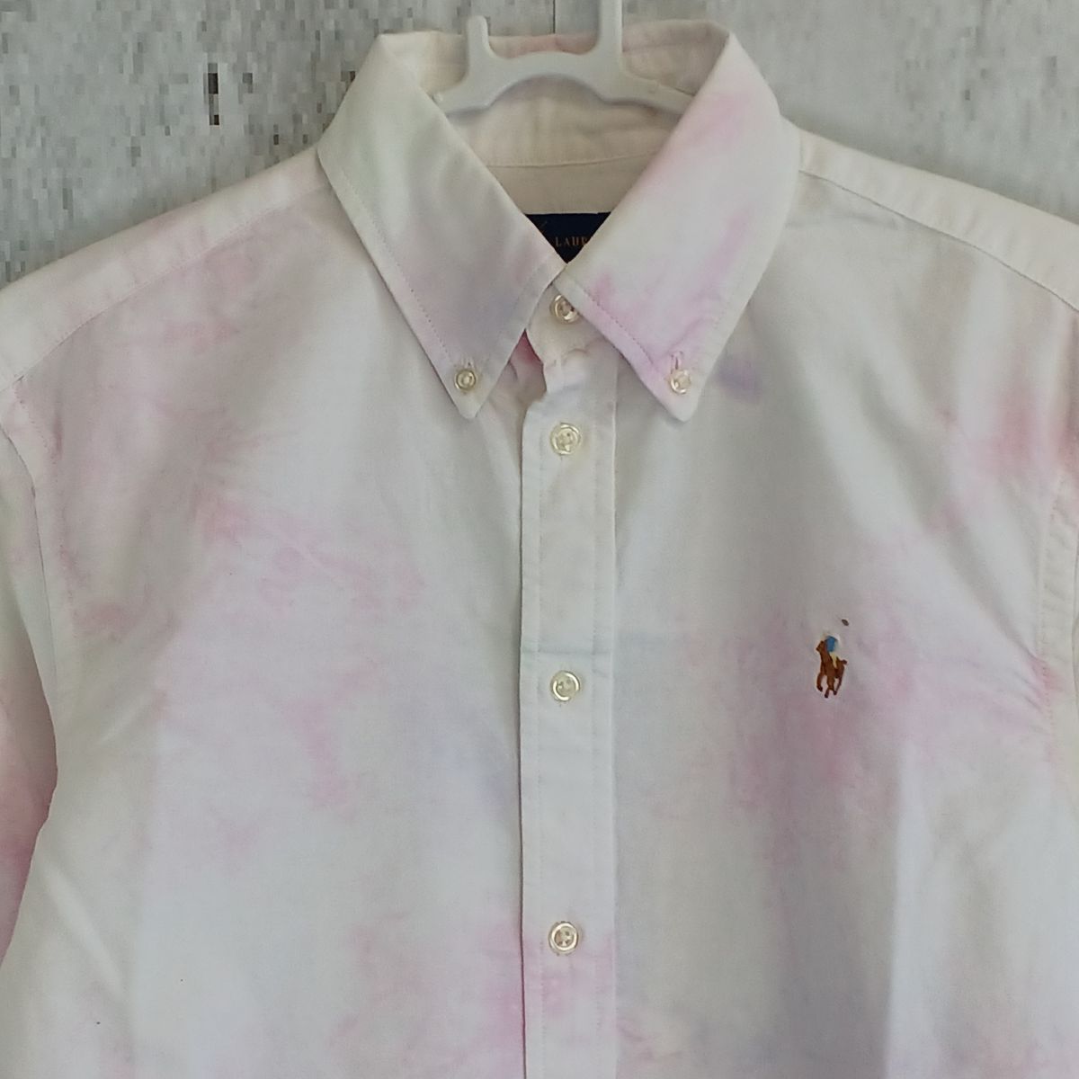 Polo Ralph Lauren フリル　棒タイ　長袖ブラウス　刺繍ロゴ　M POLO RALPH LAUREN（ボウタイ ・ シャツ/ブラウス(長袖/七分
