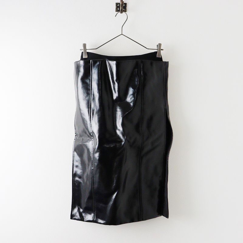 極美品 2023SS サカイ sacai slit patent skirt スリット パテント
