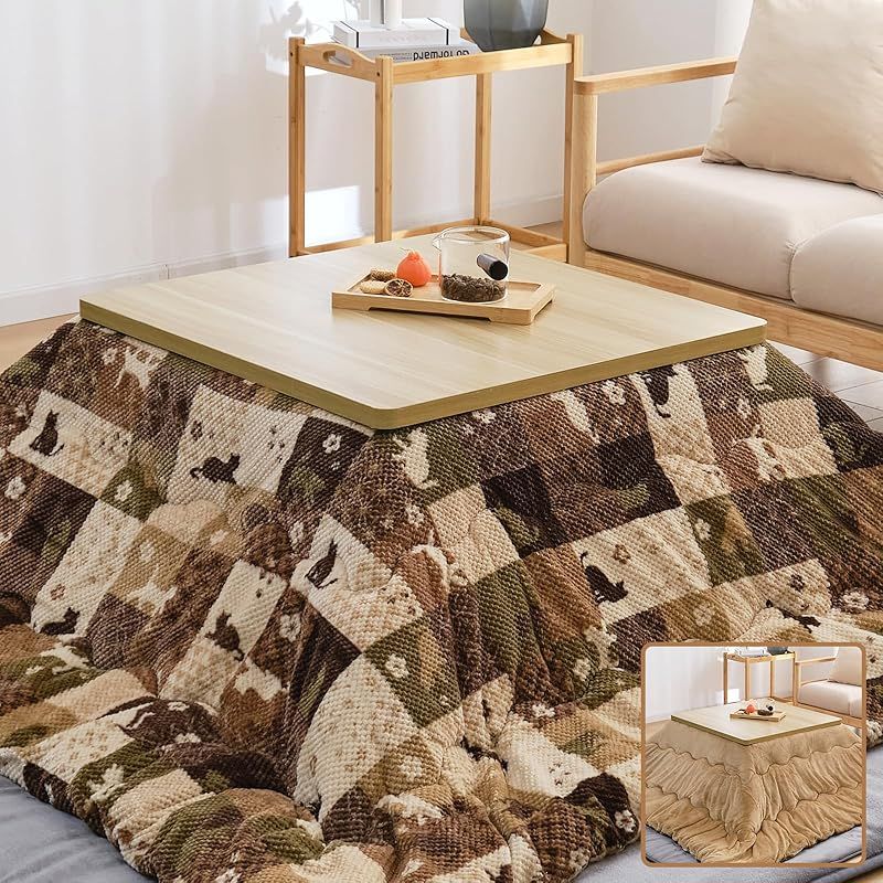 在庫 Matdeco こたつ布団 長方形 こたつ掛布団 190×240cm リバーシブル あったか コタツ布団 フランネル生地 蓄熱わた使用 厚手 マイクロファイバー 冬用 保温性 ふわふわ 両面使える 抗菌 防臭 静電気防止 北欧 ボアタイプ ね 1