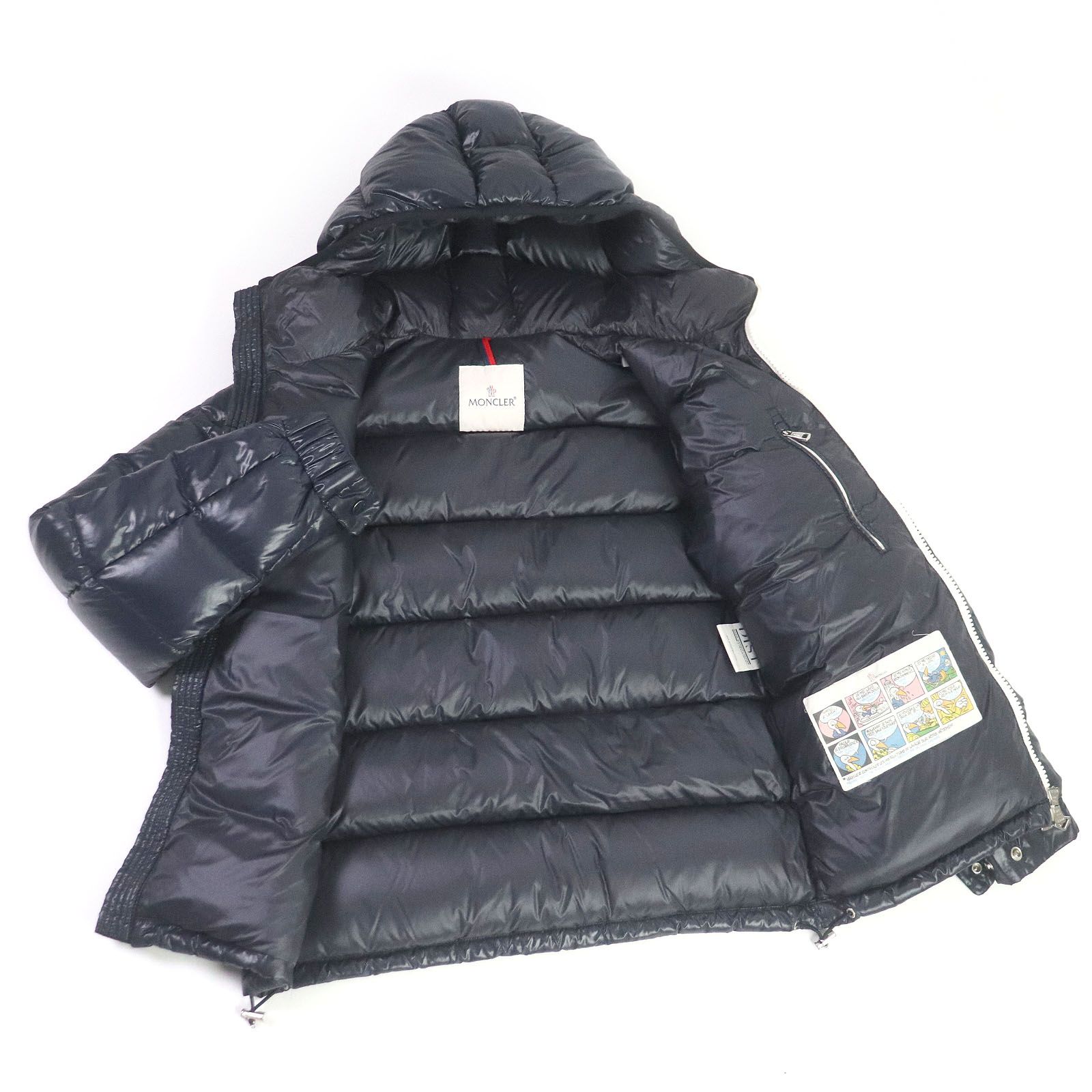 美品□MONCLER モンクレール BLIER ロゴワッペン付き WZIP フーデッド ...