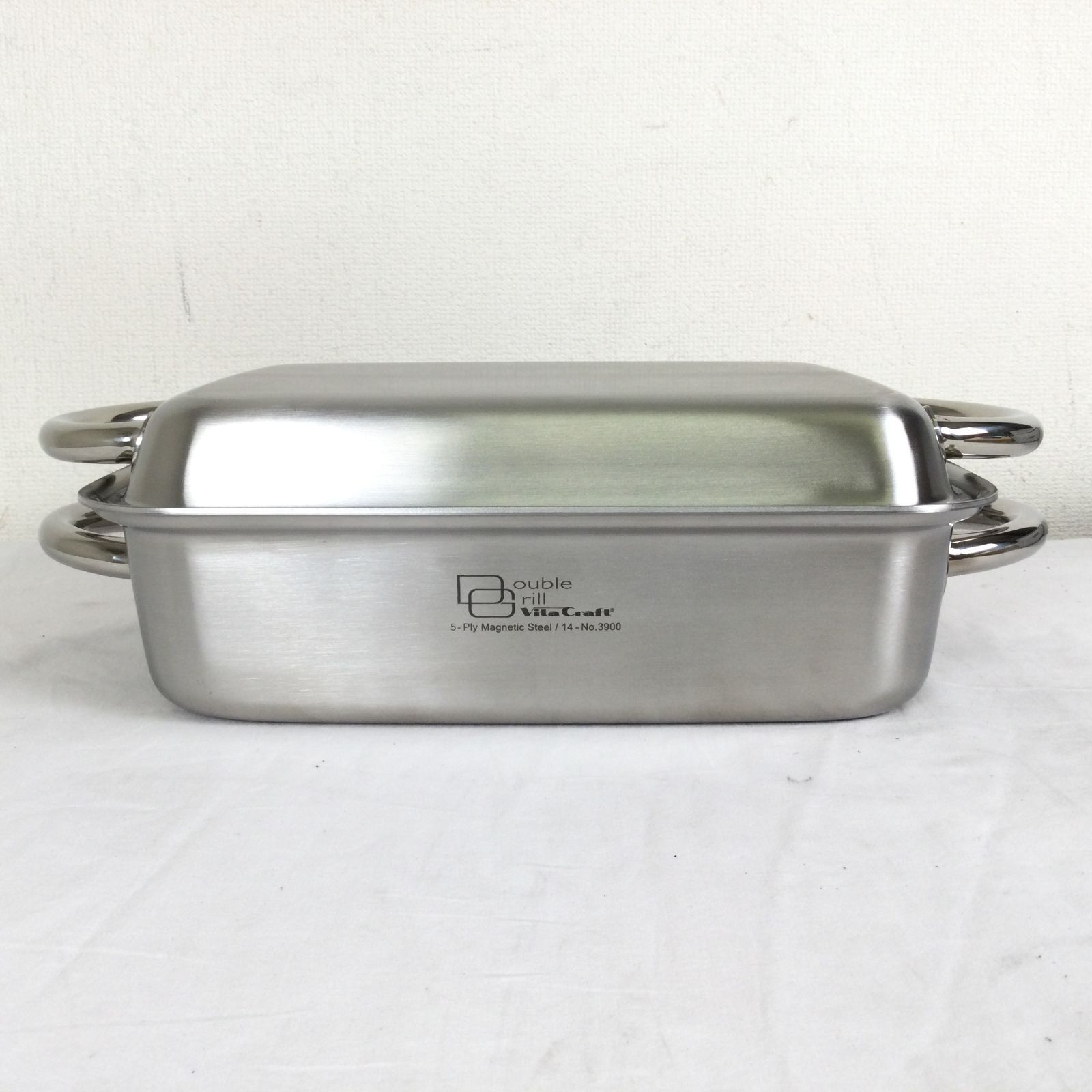 ビタクラフトVita Craft ダブルグリル　5-Ply No.3900中古品 Vita Craft ビタクラフト ダブルグリル IH対応 網付き NO.3900