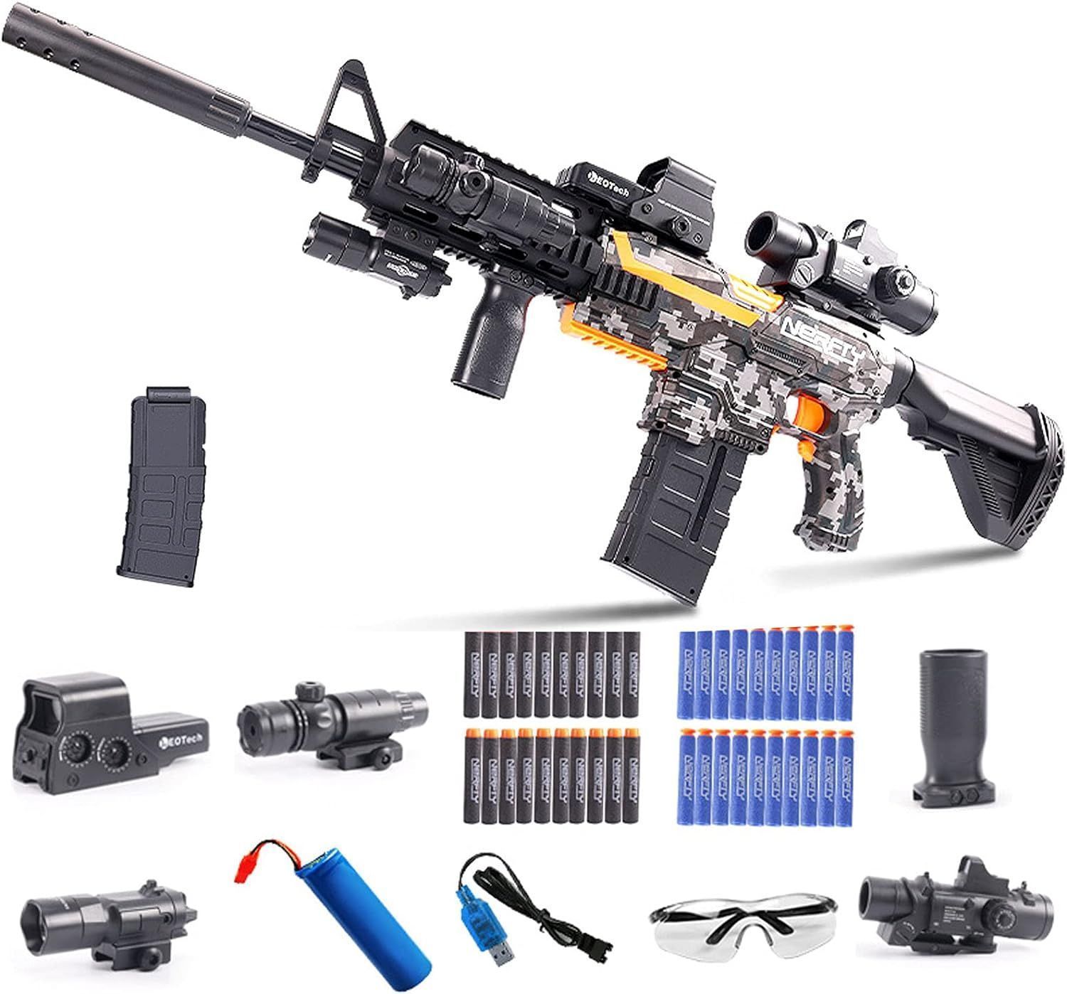 銃 おもちゃ リアル M416 電気 調整 な倍率 弾丸銃 ポンジ弾丸フォームダーツエリートアサルト屋外親子相互作用 eva吸盤ソフト弾丸おも