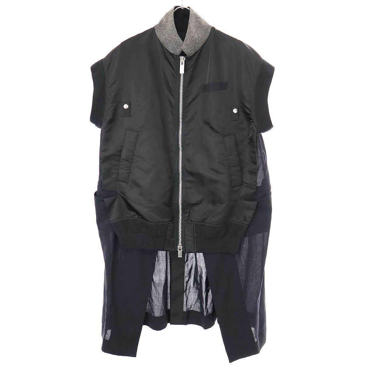 sacai サカイ 【SAMPLE】ノースリーブナイロンツイルドッキング sacai サカイ 【SAMPLE】ノースリーブナイロンツイルドッキング