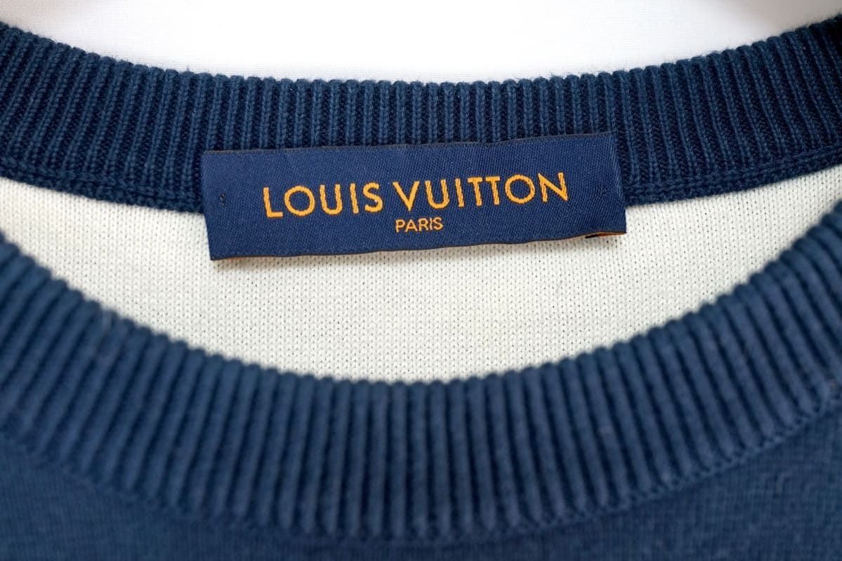 20AW LOUIS VUITTON ルイヴィトン LOUIS VUITTON グラディエント モノグラム クルーネック ニット ブルーカナル  XLサイズ HJN87WUSO - メルカリ