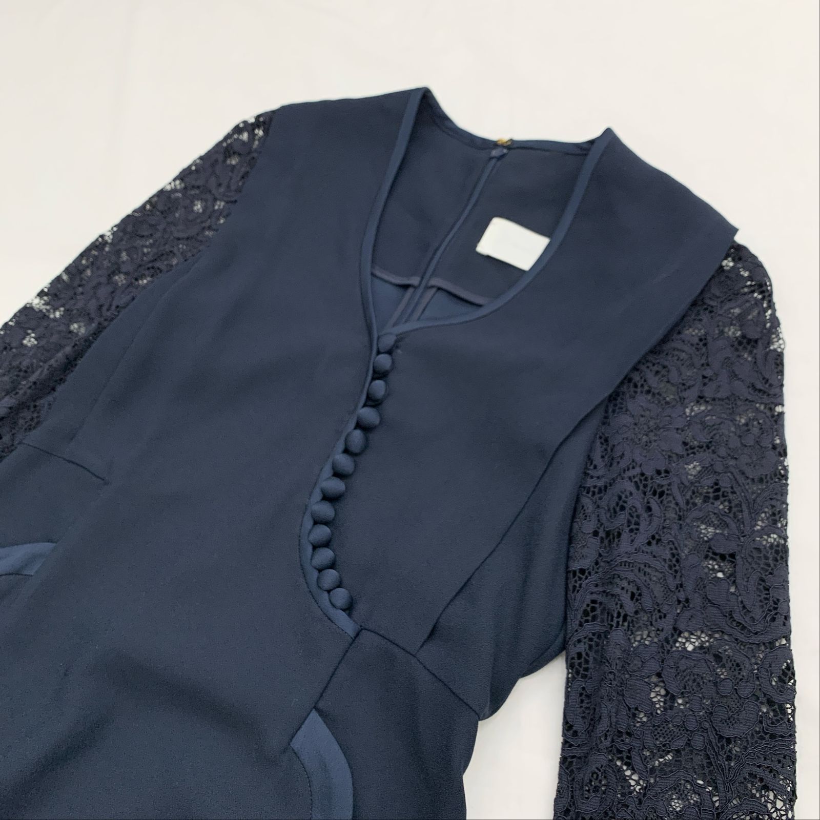 Mame Kurogouchi マメクロゴウチ レーススリーブワンピース Mame Kurogouchi マメクロゴウチ river lace sleeve dress レース