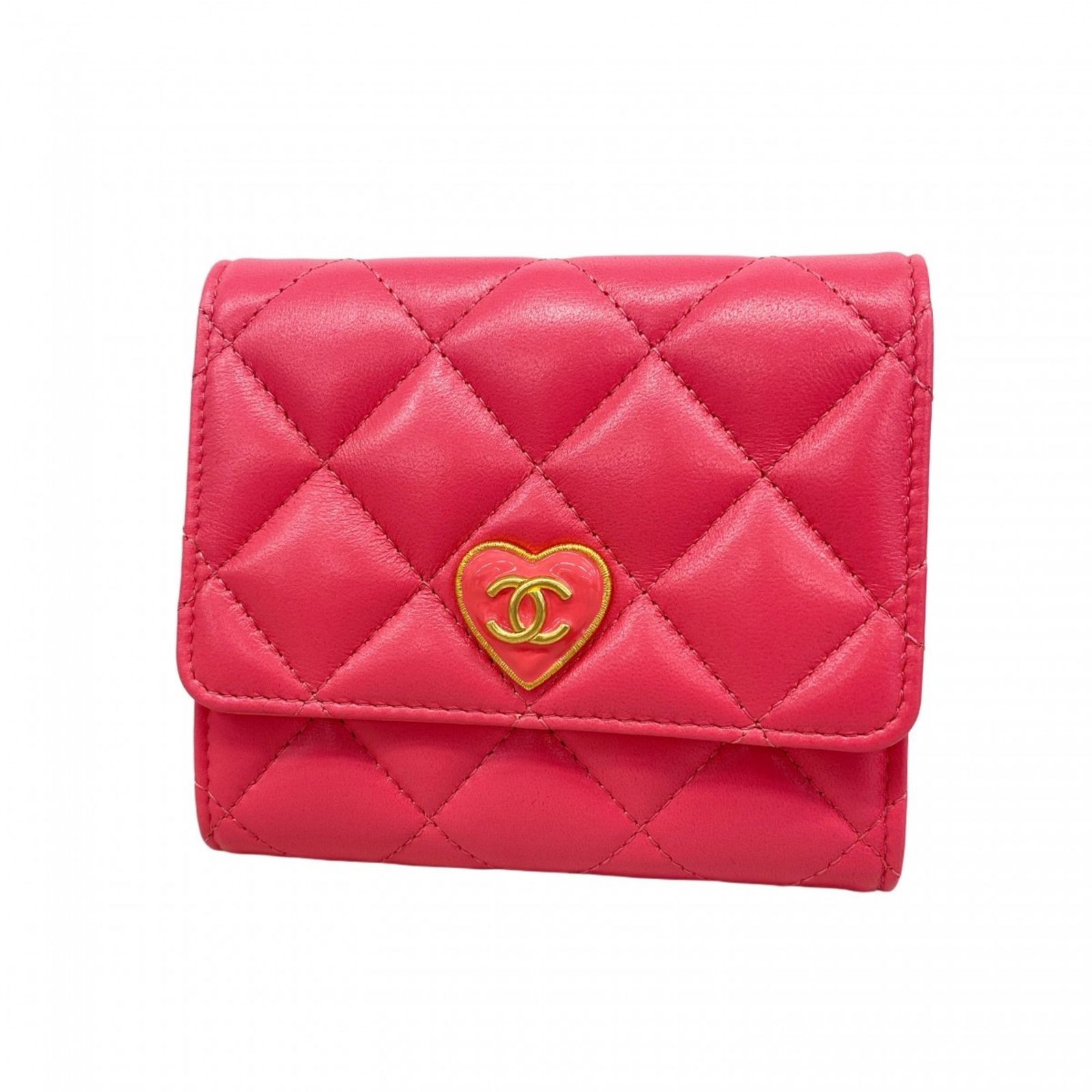シャネル(Chanel) シャネル 三つ折り財布 マトラッセ ラムスキン