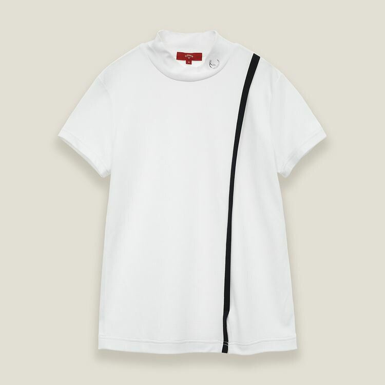 裏クールアイレットカノコ モックネックシャツ