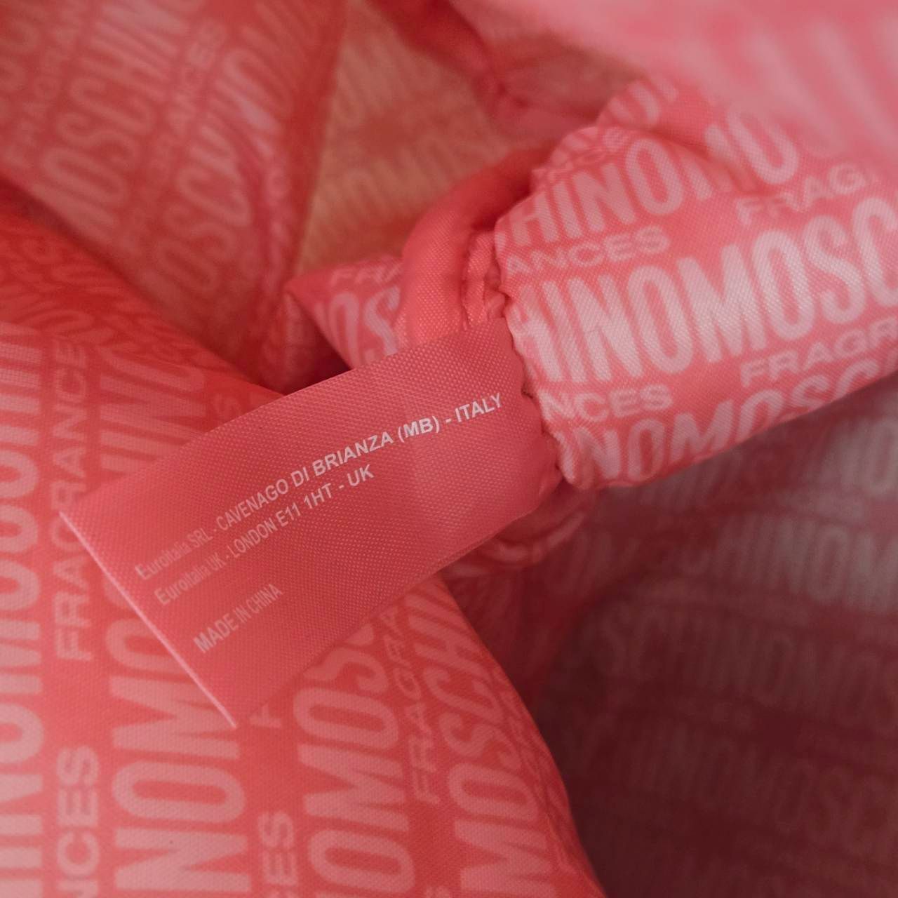 MOSCHINO FRAGRANCES モスキーノ ナイロン ボストンバッグ ピンク 