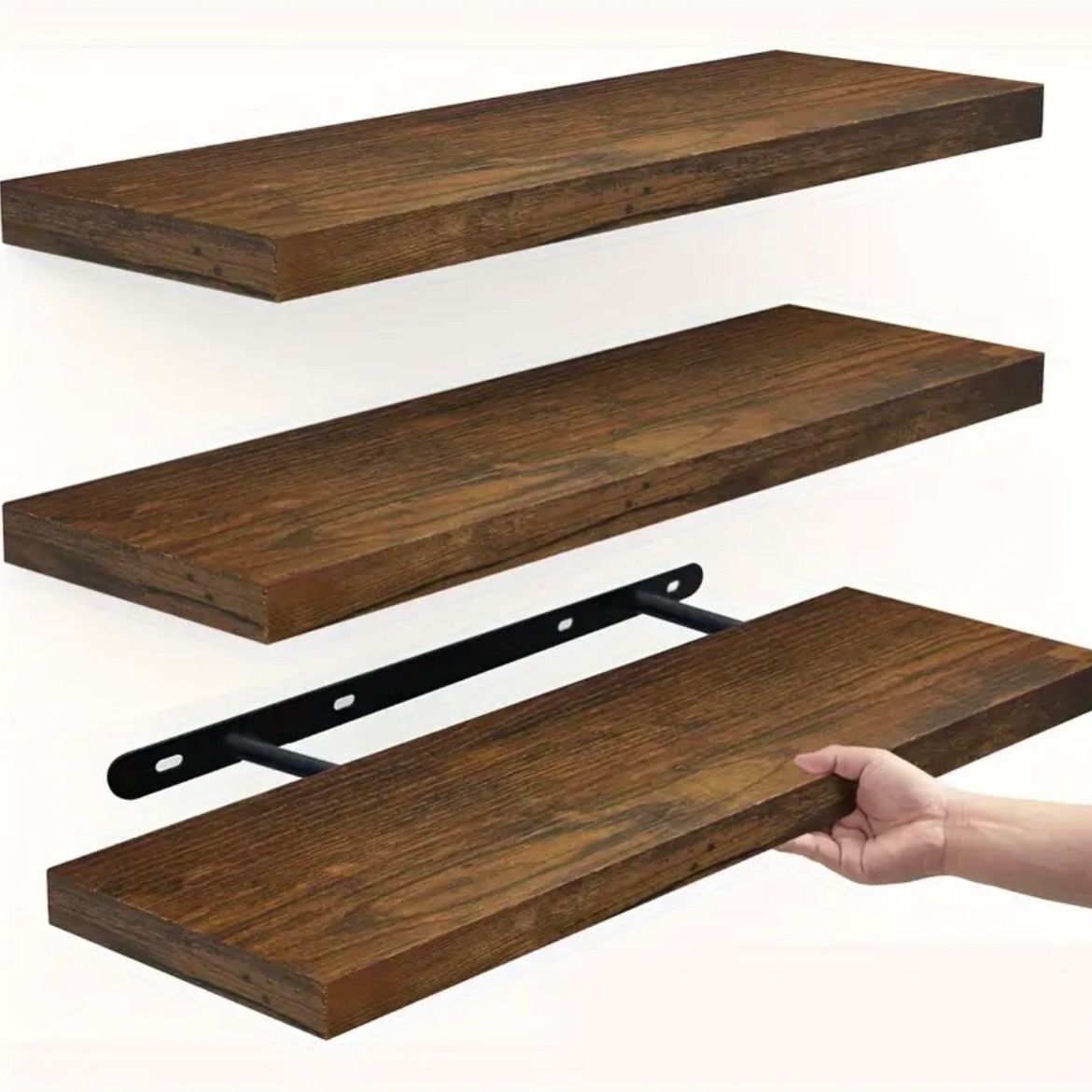 8tail 本棚 突っ張り ラック 幅61cm ブラック×ブラウン 8tail 本棚