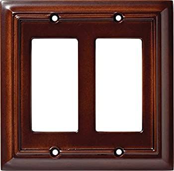 Brainerd Wood Architectural Double Decorator Wall Plate Espresso
