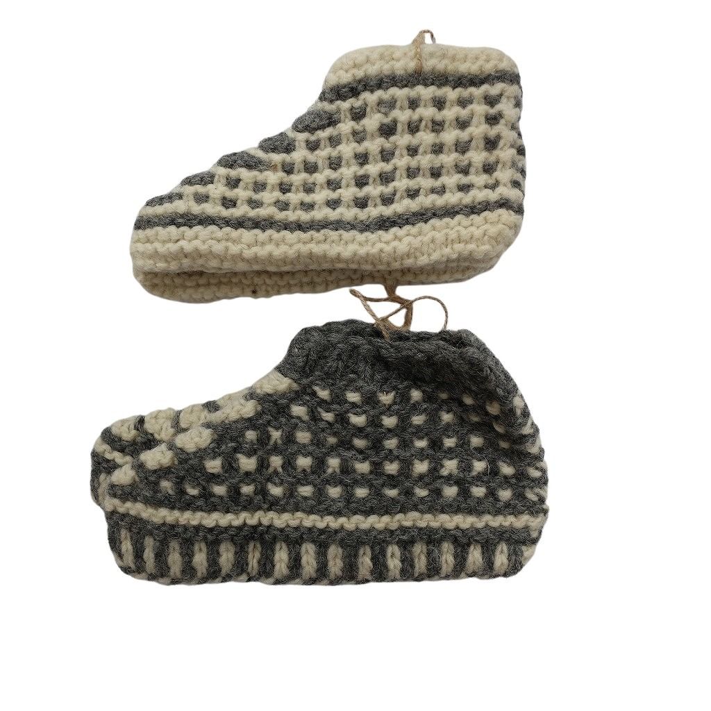 未検品 古着卸 まとめ売り キッズルームシューズ 小物 9枚セット キッズ デッドストック ウール ニット 古着 NB4846