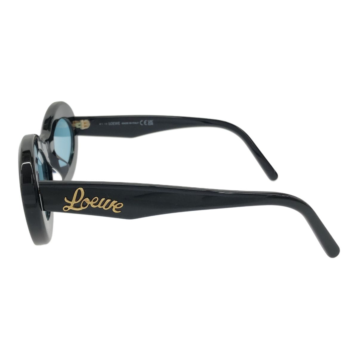 LOEWE ロエベ サングラス PAULA S IBIZA パウラズ イビサ LW40110U イタリア製 ブラック ブルーレンズ レザーケース