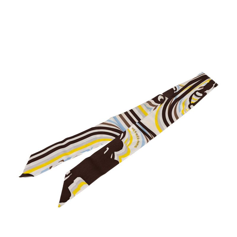 エルメス ツイリー Brides de Gala Shadow ブリッド ドゥ ガラ シャドー ホワイト マルチカラー シルク レディース HERMES 1-0231506