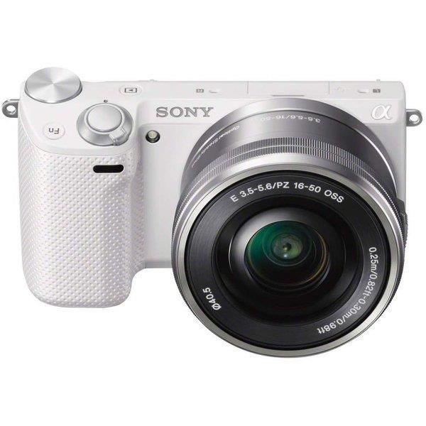 Sony NEX-5R ミラーレス一眼 レンズ、バッテリー、SDカード付き SONY ソニー ミラーレス α NEX-5R ホワイト レンズキット 中古
