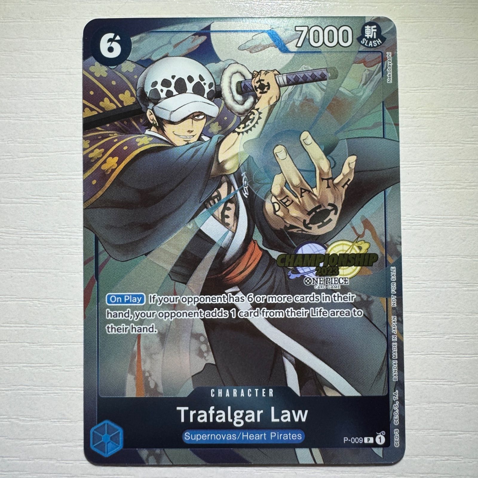 CS トラファルガー・ロー　PSA10 チャンピオンシップ2023 海外プロモ】トラファルガーロー チャンピオンシップ2023 英語版