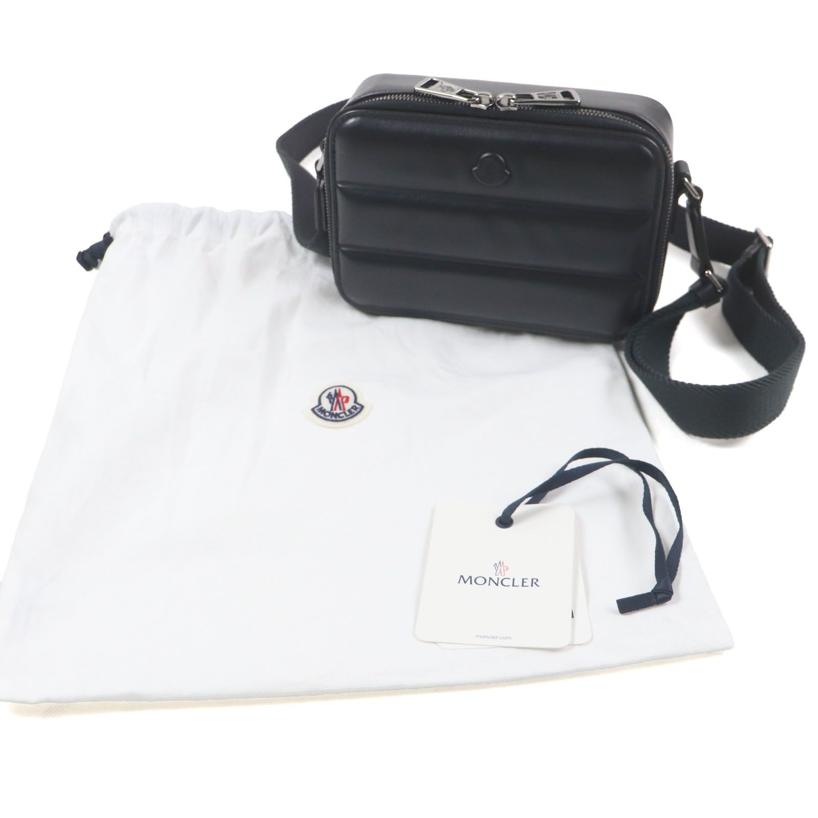 極美品▽MONCLER モンクレール HORIZONTAL CROSSBODY ロゴ付き