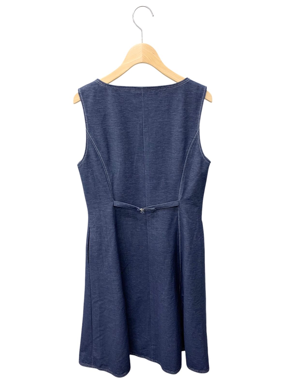 エムズグレイシーM'SGRACY－ワンピース エムズグレイシー 411106 ワンピース 38 ネイビー デニムライク ジップ