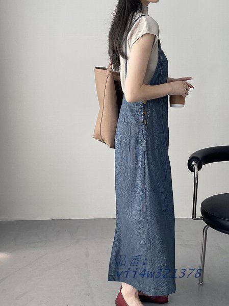 ブルー系ストライプほっそり効果大通勤通学20代30代40代50代60代 vii4w321378