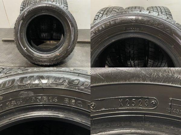 走行短め】DUNLOP WINTER MAXX WM02 185/65R14 14インチ スタッドレス