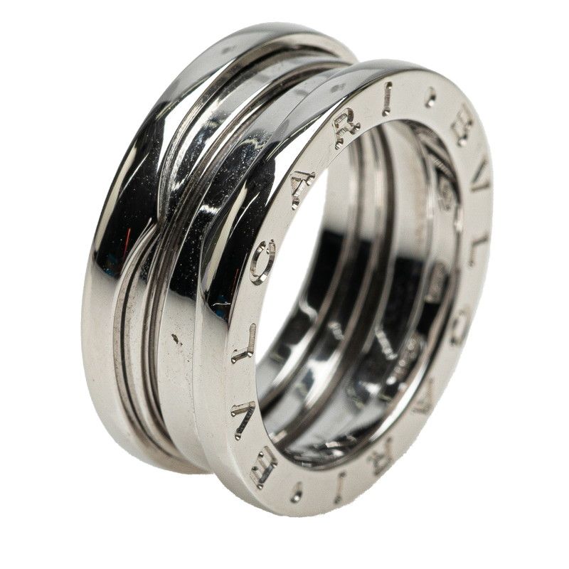 ブルガリ ビーゼロワン 2バンド リング 指輪 50 K 18 WG ホワイトゴールド レディース BVLGARI 1 0222410