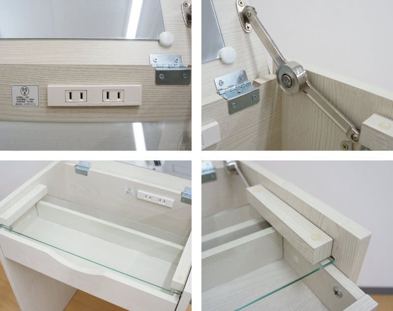 AFC1009379 ドレッサー スツール付 鏡台 化粧台 ミラー 鏡 デスク