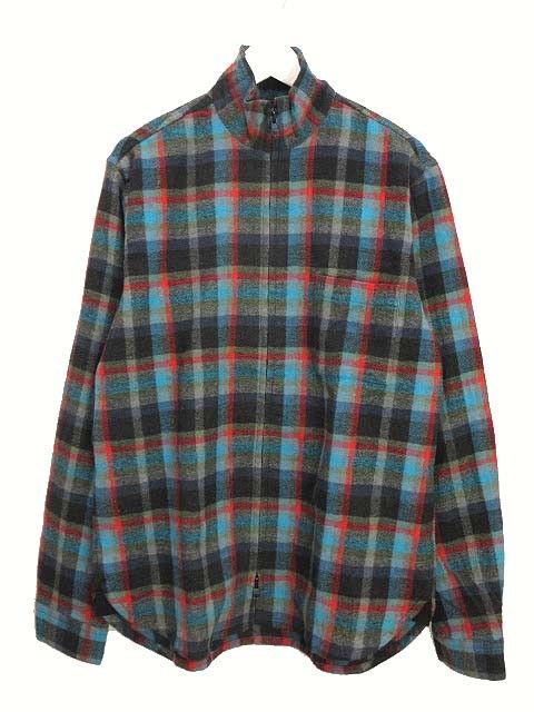 ヨウジヤマモトプールオム YOHJI YAMAMOTO POUR HOMME Y's ワイズ ジップアップ ウール シャツジャケット チェック 3 マルチカラー 長袖 トップス