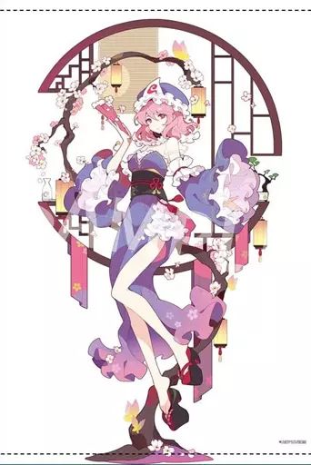 中古】タペストリー 55.西行寺幽々子 illust.ideolo B2タペストリー