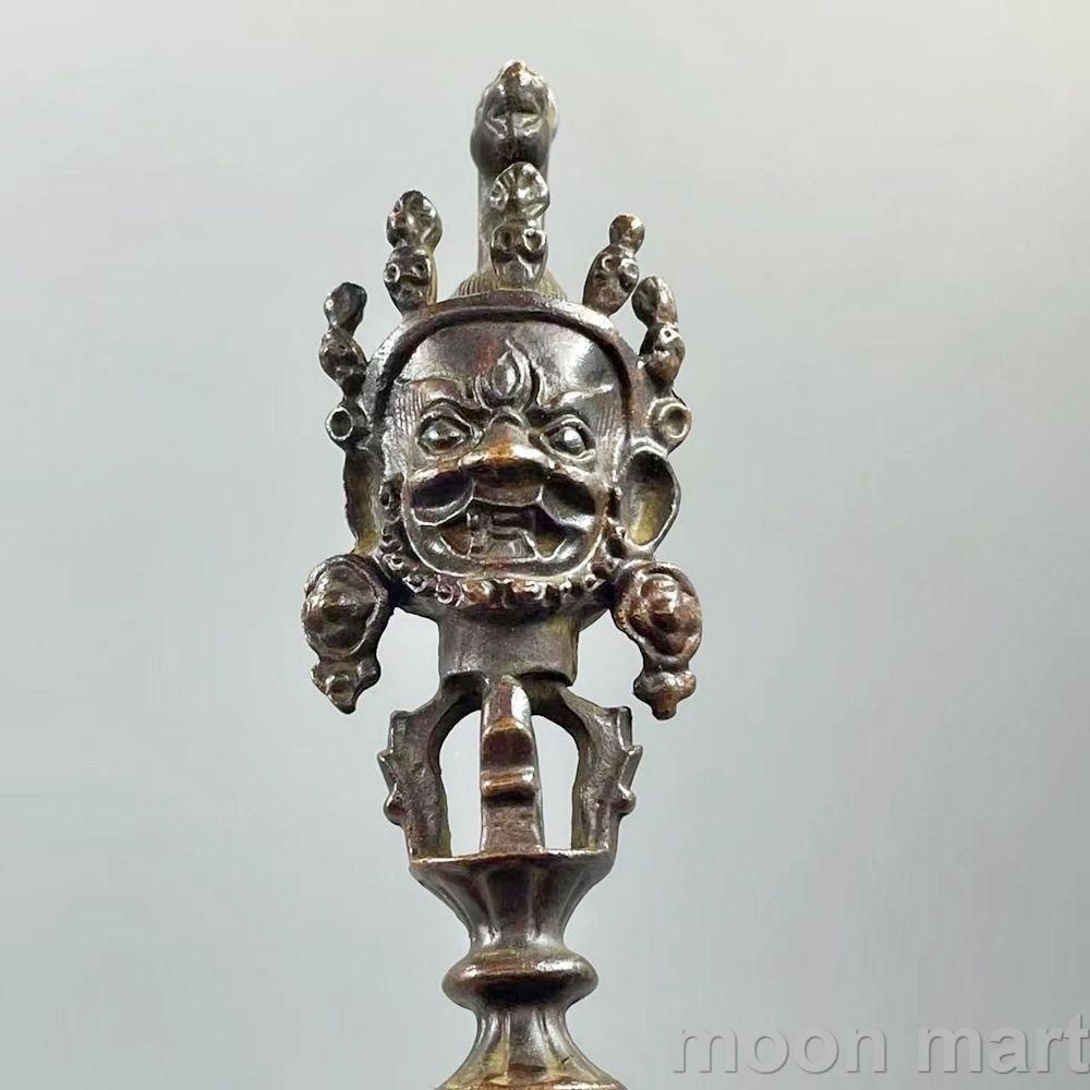 銅器 馬頭明王金剛杵 降魔杵 金剛尖 密教法器 鎮宅辟邪 開運風水 招財