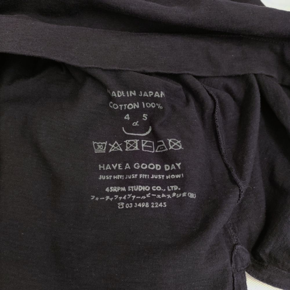 美品✨ 45R Tシャツ　カットソー トップス　ネイビー 45R】カットソー｜1977年創業、日本の服。丈夫で長持ち、気持ち