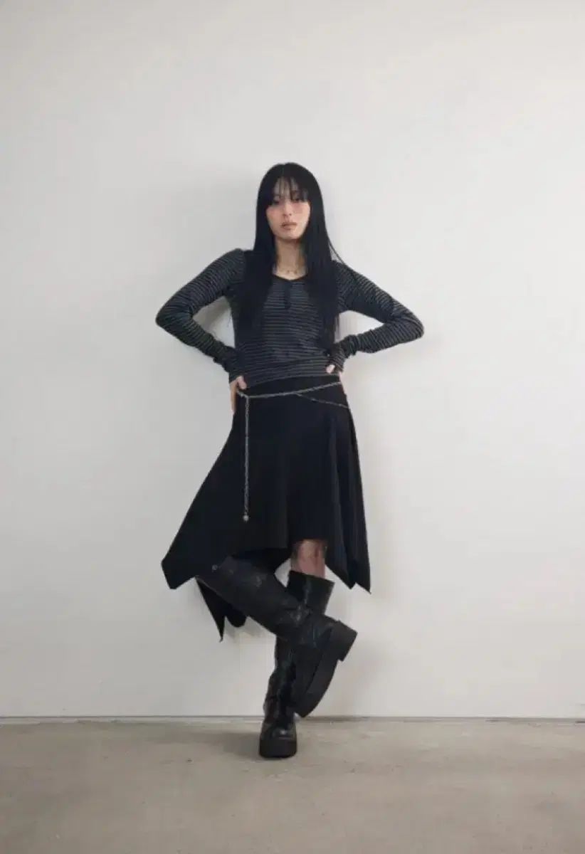 ason アズオン denn unbalance ダン 書斎 アシンメトリー スカート