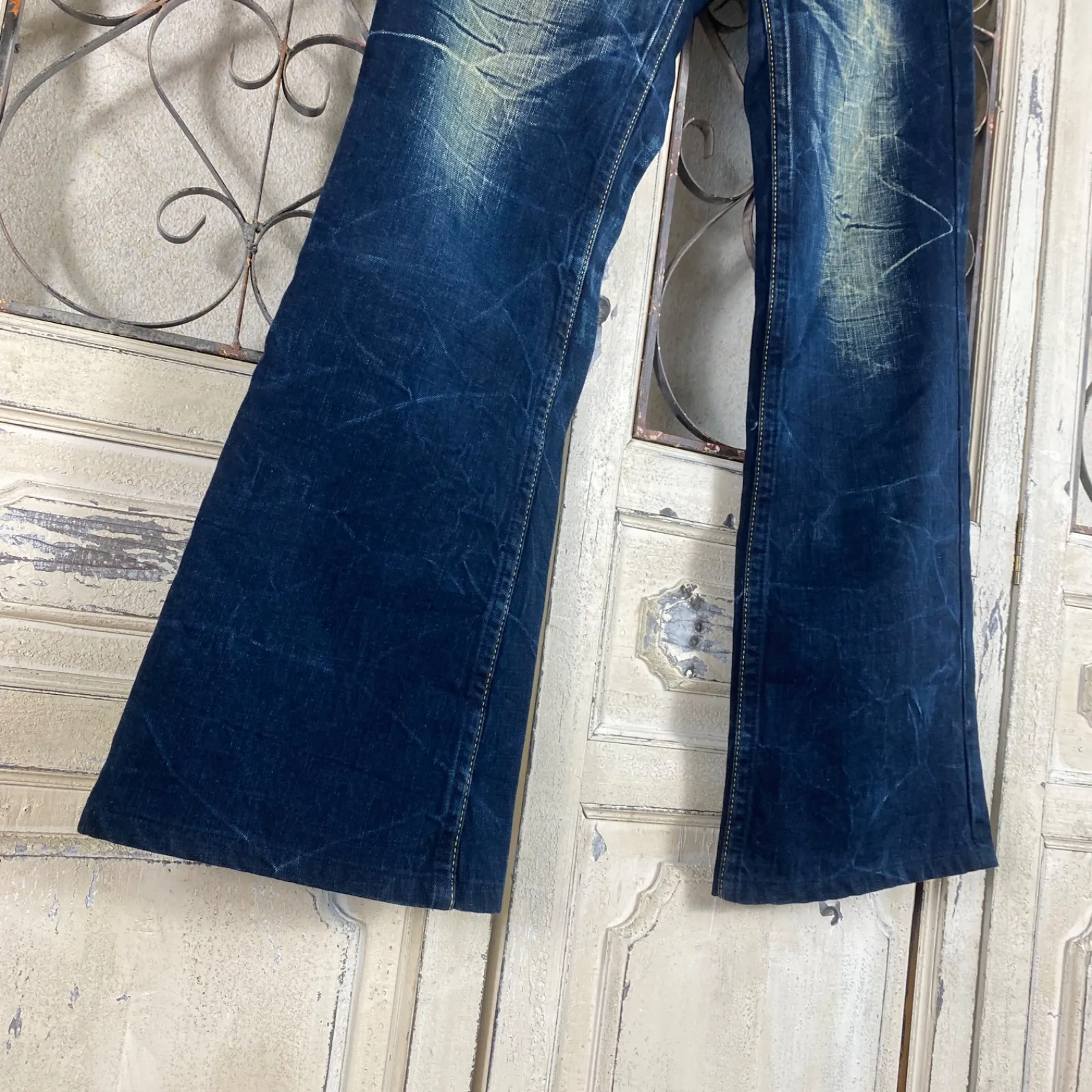 Y2K 平成 ギャル ローライズ デニム ジーンズ フレア ブーツ