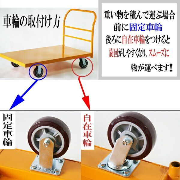 業務用台車 平台車 大型台車 スチール台車 重量台車 耐荷重900kg