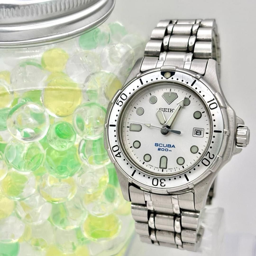 電池 SEIKO セイコー SCUBA スキューバ ダイバー メンズ 腕時計 純正ベルト
