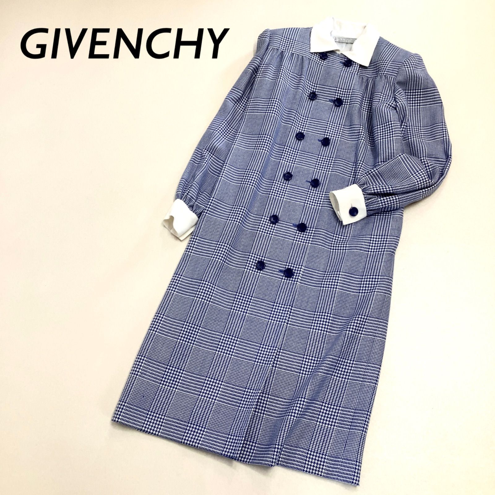 GIVENCHY 千鳥 タータンチェック ウール ロングワンピース M - メルカリ