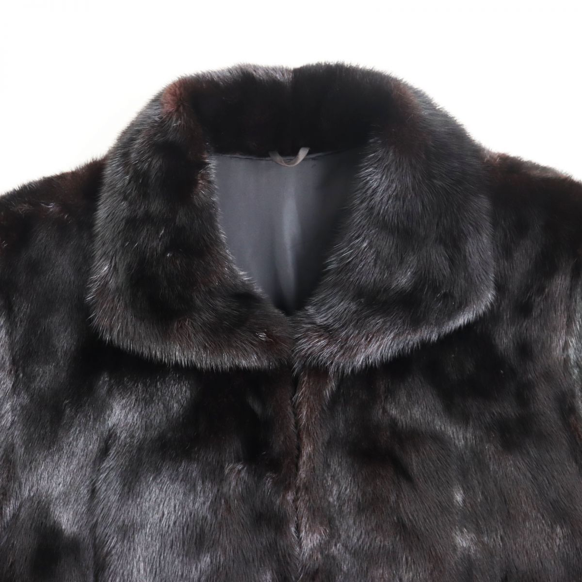 極美品▲MINK ミンク 本毛皮ショートコート ジャケット ブラック 毛質艶やか・柔らか◎ g102-st30302-86