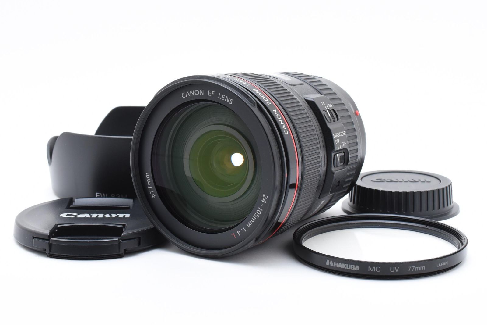 Canon EF 24-105mm F4 L IS USM ズームレンズ フード付き