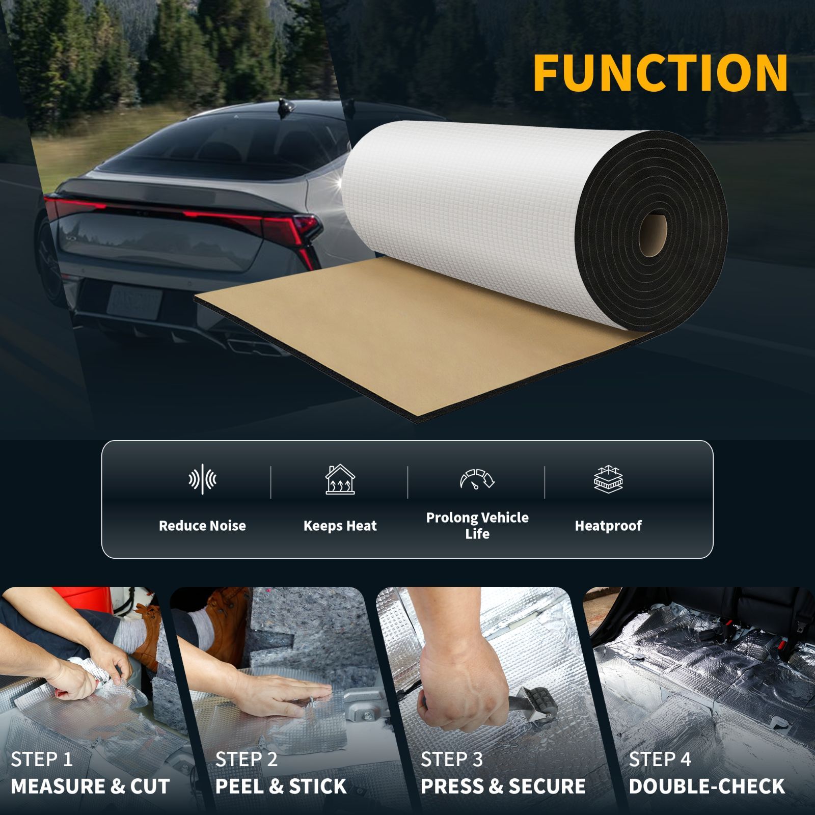 アルミ箔グリッドヒートシールド素材 自己粘着