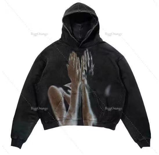 bless u antimid ideaswam punkandyo激似パーカー 3 (Punk print hoodie Harajuku  fashion oversized hoodie hip-hop)SAINT似 Maison似 L-62 - メルカリ