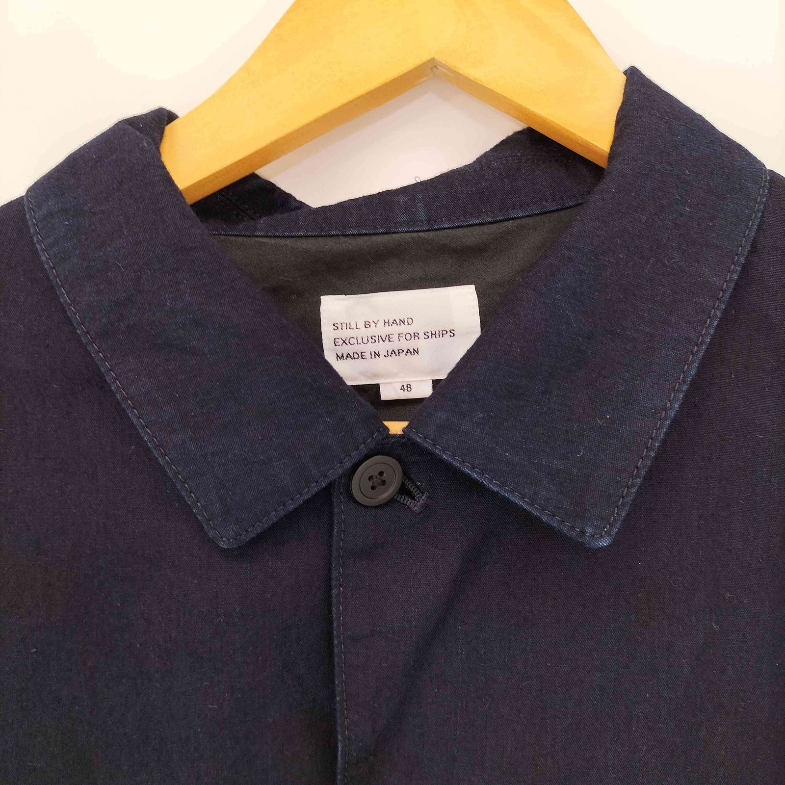 美品 still by hand インディゴ シャツジャケット 48 STILL BY HAND [スティルバイハンド] ガーメントダイ オーバー
