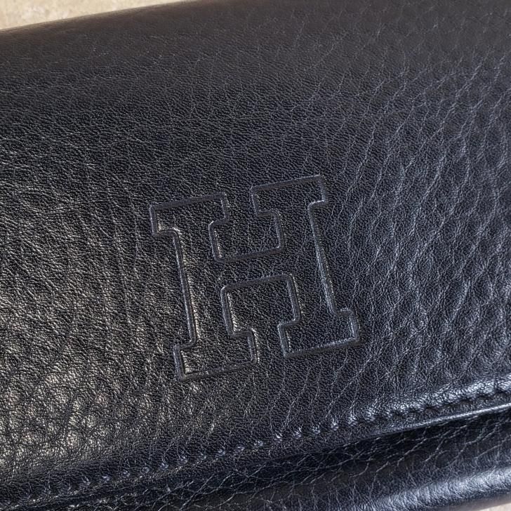 ヒロフ HIROFU レザー 長財布 財布 ダークネイビー イタリア製 