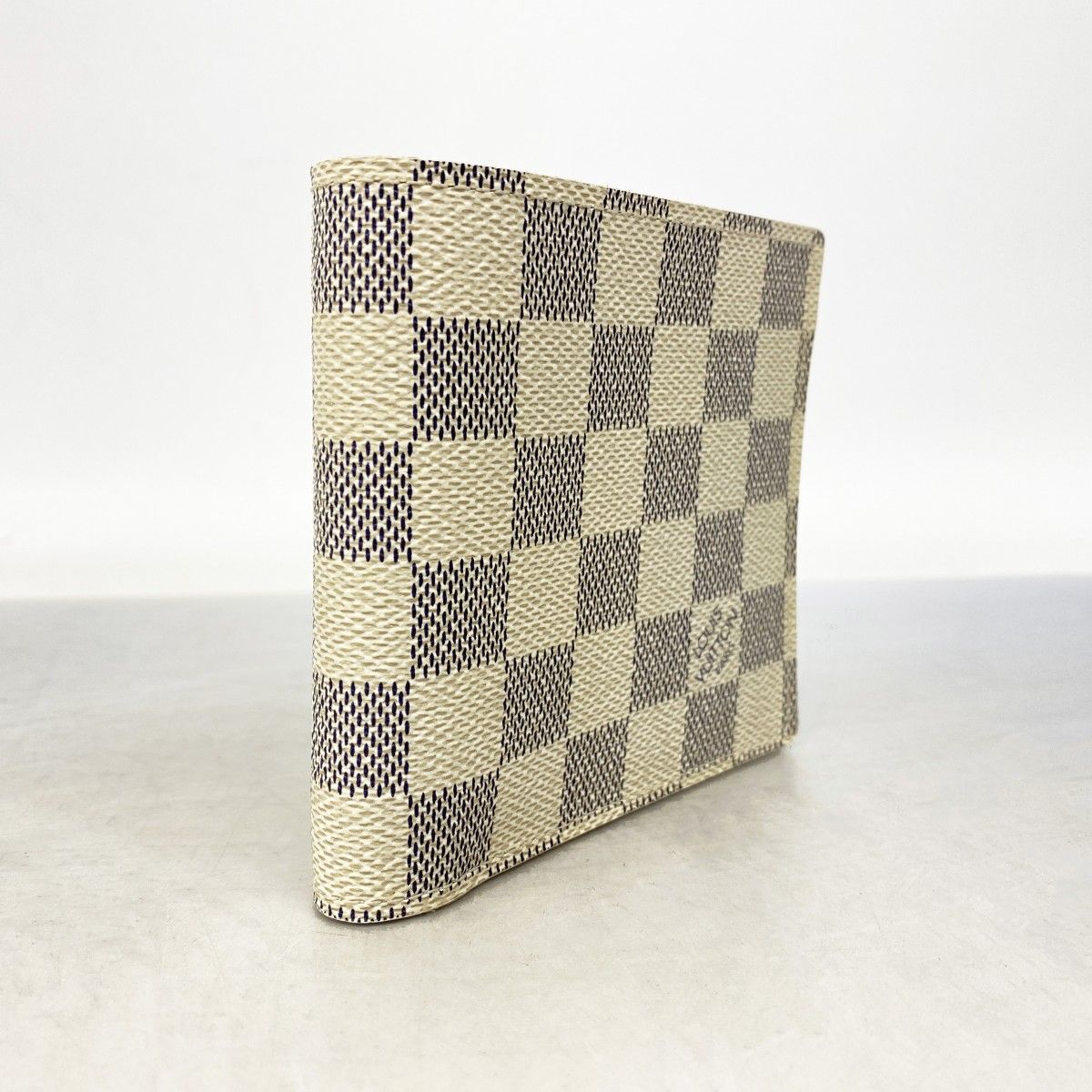 5ma0536 ルイヴィトン 財布 ダミエ アズール ポルトフォイユマルコ N60018 ホワイト レディース