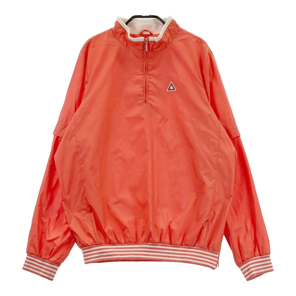 ルコック ゴルフ レディース　ジャケットＬサイズ LE COQ GOLF ルコックゴルフ ジップ ナイロンジャケット 総柄 ブラック