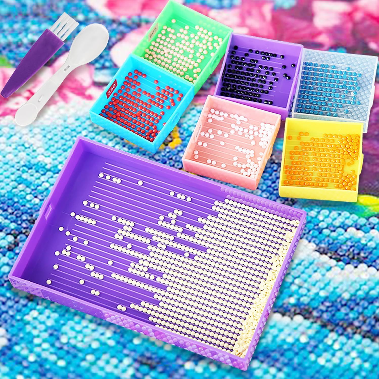 ダイヤモンドアート 新品7点 ツールセット 余りビーズ まとめ売り ap014073_2.jpg