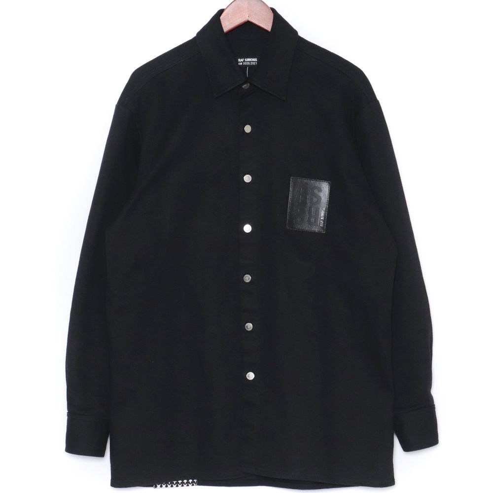 RAF SIMONS SLIM FIT DENIM SHIRT BLACK Sサイズ