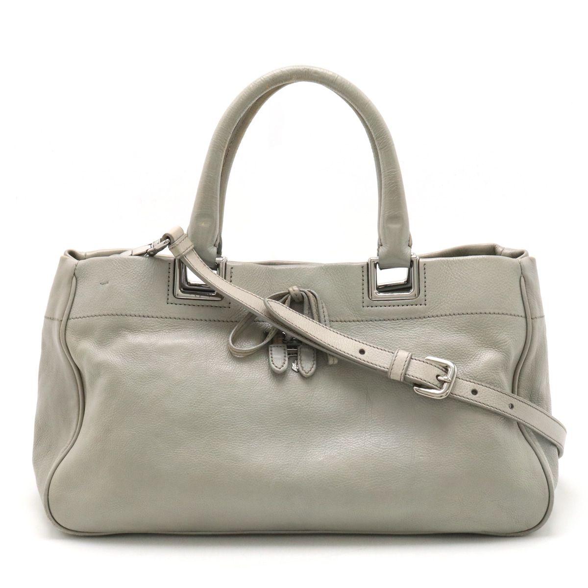 PRADA プラダ リボン ハンドバッグ トートバッグ 2WAY ショルダー 