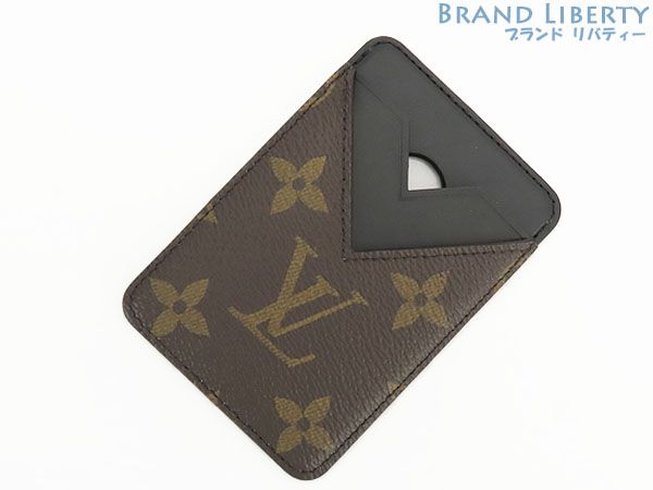 ルイヴィトン LOUIS VUITTON モノグラム マカサー ポルト カルト マグネット カードケース パスケース 定期入れ iPhone用 マグネットケース 磁気ケース ブラック M13185